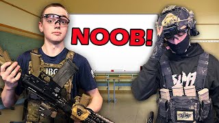 I Teach A Complete NOOB How To Airsoft CQB Like A PRO [upl. by Lahpos]