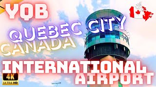 ✈️ QUEBEC CITY CANADA 🇨🇦 – JEAN LESAGE INTERNATIONAL AIRPORT – YQB – 4K WALK [upl. by Oluas]