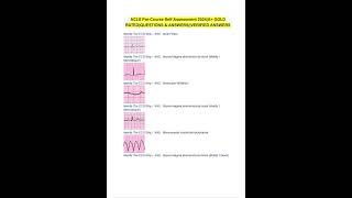 ACLS Pre Course Self Assessment 2024A GOLD RATEDQUESTIONS amp ANSWERS VERIFIED ANSWERS [upl. by Bethesda]