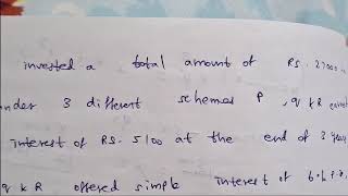 Simple Interest Day 42  3 வெவ்வேறு வங்கிகளில் 3 பகுதிகளாக முதலீடு செய்யப்பட்ட தொகை [upl. by Eiblehs]