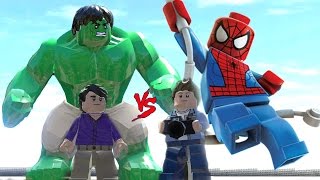 Lego Örümcek Adam ve Lego Hulk İnsanlara Yardım Ediyor [upl. by Syst]