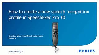 SpeechExec Pro 10  How to create new speech recognition profile [upl. by Attelocin]