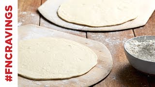 2Ingredient Pizza Dough Hack  Food Network [upl. by Etnoed]