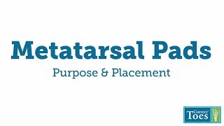 Metatarsal Pad Placement [upl. by Dowell293]