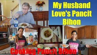 Filipina American Life  American Loves Pancit Bihon  Cooking Pancit Bihon [upl. by Lamej]