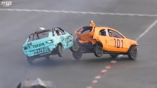 Banger Racing CrashesHighlights Hednesford Raceway 15320 [upl. by Thomajan]