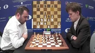 Shakhriyar Mamedyarov 2716 vs Vladislav Artemiev 2799  FIDE World Blitz 2023 [upl. by Fox157]