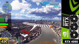 Flight Simulator 2024 Maximum Settings DLSS  FG 4K  RTX 4090  R7 9800X3D [upl. by Isus692]