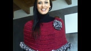 MAGLIA TUTORIAL COME FARE UN PONCHO AI FERRI SEMPLICE E VELOCE 1 di 4 [upl. by Elwina371]