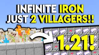 BEST INFINITE IRON FARM 121 Minecraft Bedrock  MCPEXboxPS4Nintendo SwitchWindows 10 [upl. by Renato]