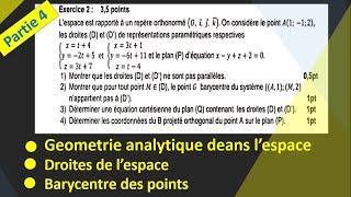 Géométrie analytique de lespace les droite et les plans [upl. by Adis]