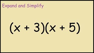 x3x5 Expand and Simplify [upl. by Noryahs]