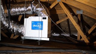 Dehumidifier Whole House Installation Ultra Aire 120H [upl. by Nicholl]