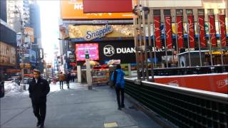 New York Broadway amp W 50 St outside Paramount Plaza [upl. by Onidranreb]