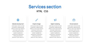 Responsive Our Services Section Using HTML amp CSS [upl. by Etessil]