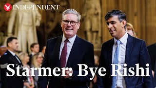 Keir Starmer shares a laugh with Rishi Sunak in his last PMQs as opposition leader [upl. by Adnyc]