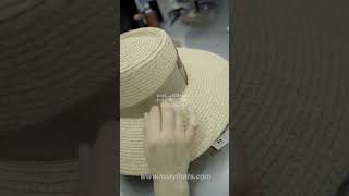 How to make the trim bands for straw hat of stetson hat [upl. by Nileve]