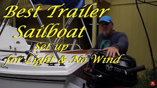 Best Trailerable Sailboat Set Up West Wight Potter for light to no wind [upl. by Aner]