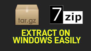 How to Extract targz File In PCLaptop Using 7zip EASY [upl. by Areid]