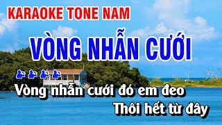 Vòng Nhẫn Cưới Karaoke Nhạc Sống Tone Nam  Kim Chi Karaoke [upl. by Jessamine152]