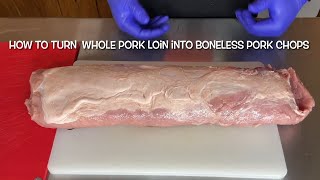 How To make Pork Loin into Pork Chops [upl. by Iiette]