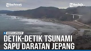 DETIK DETIK GELOMBANG TSUNAMI SAPU DARATAN JEPANG SEUSAI GEMPA 76 SR [upl. by Neelac]