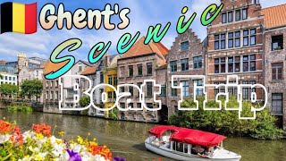 Ghent Guided Canal Tour ll 4K Scenic Relaxation ll Gent Boat Trip ll Go2touring ll Belgium [upl. by Nnaeirelav377]