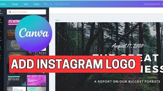 How to Add Instagram Logo in Canva 2024 [upl. by Notreb775]