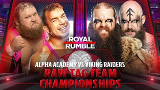 WWE2K24  The Alpha Academy vs The Viking Raiders  Raw Tag Team Championships Match [upl. by Aicemaj347]