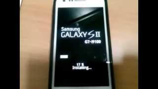 Samsung Galaxy S2 GTI9100 Official Android ICS 403 update Firmware Over The Air FOTA [upl. by Lorsung20]