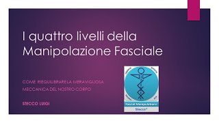 Presentazione dei 4 livelli di Manipolazione Fasciale  Luigi Stecco ITA [upl. by Bellis]