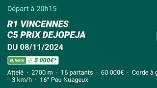 Yan Pronostic Pmu Quinté Du vendredi 8 novembre 2024 🍀 [upl. by Noyad]