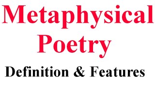 Metaphysical Poetry in English Literature [upl. by Ididn]