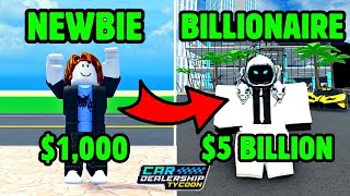 🔥BROKE TO RICH in Car Dealership Tycoon EPISODE 1 cardealershiptycoon roblox [upl. by Nosbig858]