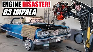 1963 Chevrolet Impala Can I Save This LOWRIDER Chevy Small Block Engine Part 1 [upl. by Leihcim719]