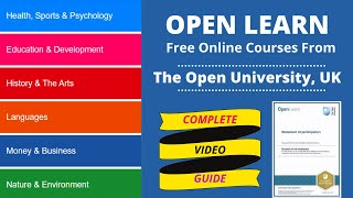 Open University Free Online Courses with Free Certificates  Best Online Courses  OpenLearn [upl. by Roane712]