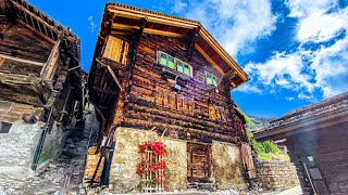 Albinen a forgotten village high up in the Swiss Alps 🇨🇭 Switzerland 4K [upl. by Novel]