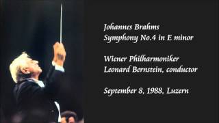 Brahms Symphony No4 in E minor  Bernstein  Wiener Philharmoniker [upl. by Paton807]