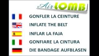 bien positionner la ceinture lombaire gonflable AirLOMB [upl. by Htiaf]