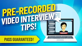 PRERECORDED VIDEO INTERVIEW TIPS Questions amp BRILLIANT ANSWERS [upl. by Heringer]