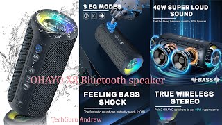 OHAYO X8 Bluetooth Portable Speaker 40W TWS REVIEW [upl. by Harper]