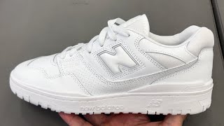 New Balance 550 Triple White Shoes [upl. by Teddy]