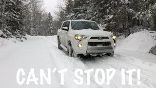 2020 TOYOTA 4RUNNER TRD OFFROAD amp BRIDGESTONE BLIZZAKS IN MASSIVE SNOW STORM [upl. by Iosep249]