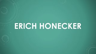 Erich Honecker einfach und kurz erklärt [upl. by Ytsanyd]