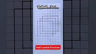 how to draw a NaCl crystal Structure 3dillution drawing 3dart art [upl. by Aynekal581]