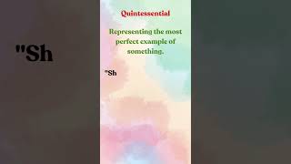 Daily Vocabulary Quintessential  Master This Essential Word Vocabulary Quintessential [upl. by Attelra]