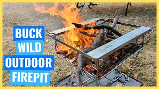 New Buck Wild Outdoors Stainless Steel Firepit  The Best Way to Cook Camping [upl. by Karia]