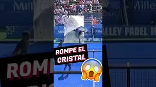 Player SMASHES Glass in Padel Match padelgalen [upl. by Neenwahs]