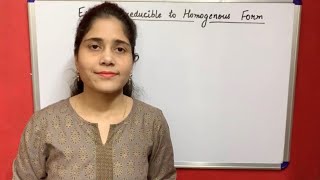 DIFFERENTIAL EQUATIONS  Lec06  Equations reducible to homogeneous form [upl. by Swanhildas]