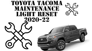 Toyota Tacoma Maintenance Light Reset 202022 [upl. by Benito]